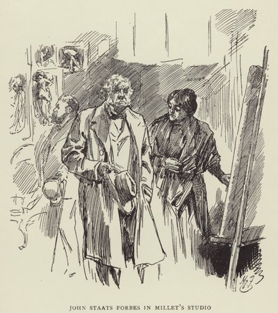 John Staats Forbes på Millets Studio av Harry Furniss