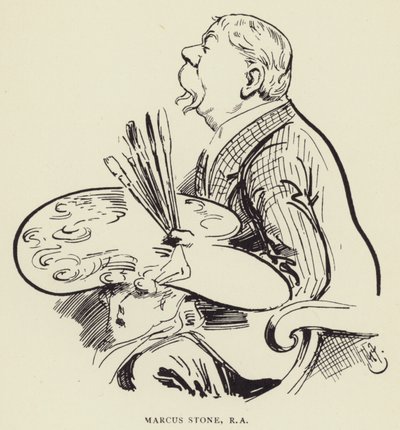 Marcus Stone, RA av Harry Furniss