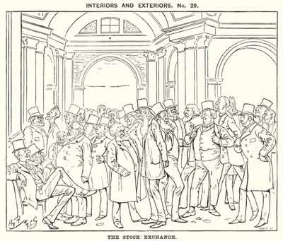Punch tecknad: The Stock Exchange (gravyr) av Harry Furniss