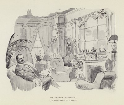 Sir George Hastings, en lägenhet i Albany av Harry Furniss