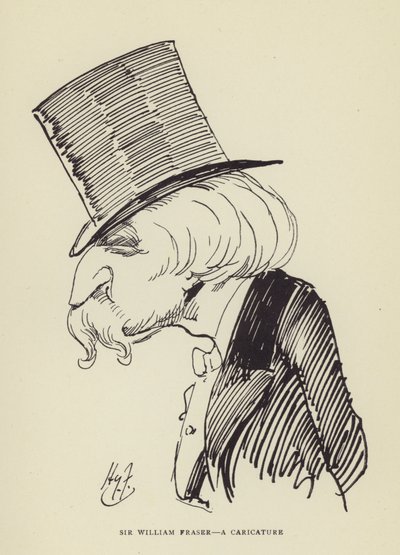 Sir William Fraser, en karikatyr av Harry Furniss