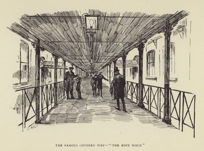 Den berömda täckta vägen, The Rope Walk av Harry Furniss