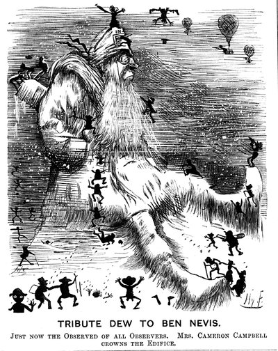 Hyllning Dew till Ben Nevis, 1883 av Harry Furniss