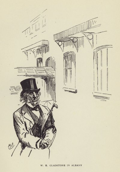 W E Gladstone i Albany av Harry Furniss