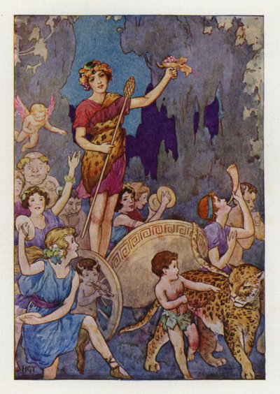 Bacchus (färglitografi) av Harry George Theaker