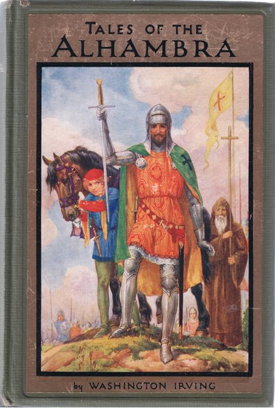 Framsidans design, illustration från "Tales of Alhambra", ca 1940 (färglitografi) av Harry George Theaker