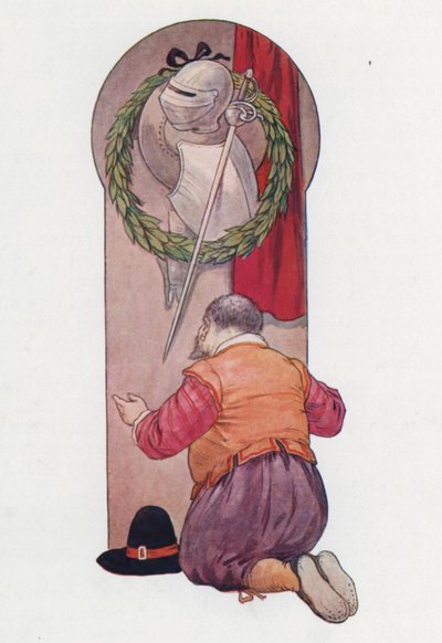 Illustration till Don Quijote (färglitografi) av Harry George Theaker