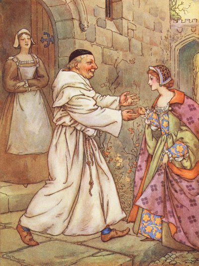 Nell Cook, A Legend Of The Dark Entry (färglitografi) av Harry George Theaker