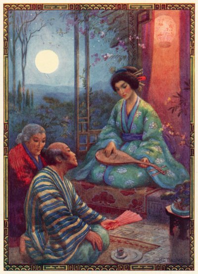 Prinsessan Splendour of the Feathery Bamboo (färglitografi) av Harry George Theaker