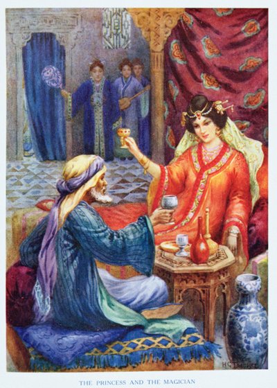 Prinsessan och trollkarlen, illustration ur "Children