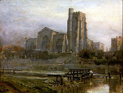 Gamla kyrkan vid soluppgången av Harry Goodwin