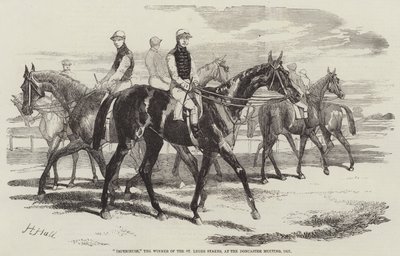 Imperieuse, vinnaren av St Leger Stakes, vid Doncaster Meeting, 1857 av Harry Hall