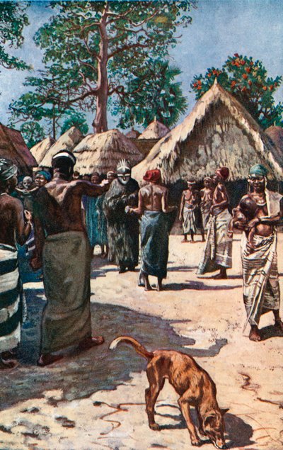 Djævelen besøger en mandingo-bysven av Harry Hamilton Johnston