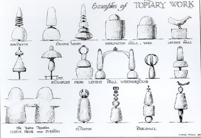Exempel på topiary arbete, 1902 av Harry Inigo Triggs