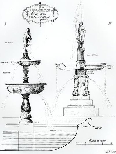 Fountains, Wilton House, Wiltshire och Victoria and Albert Museum, London av Harry Inigo Triggs