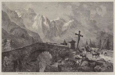 Morgon i Viescher Thal, på väg upp till High Pasturage av Harry John Johnson