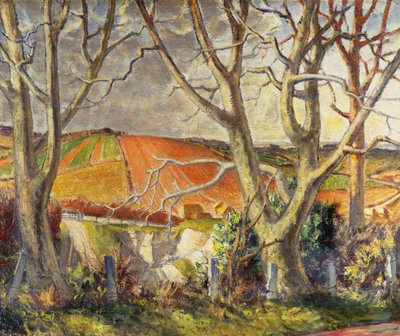Dorset Chalk Quarry (olja på duk) av Harry Morley