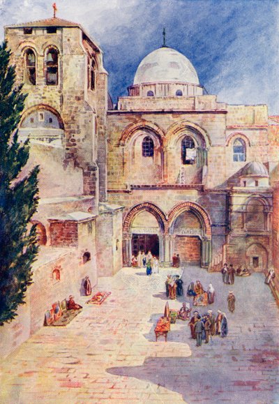 Den heliga gravens kyrka, Jerusalem, Palestina, ca 1910, från A Book of Modern Palestine av Richard Penlake pub. ca 1910 av Harry Morley