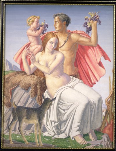 The Young Bacchus, 1930 (tempera ombord) av Harry Morley