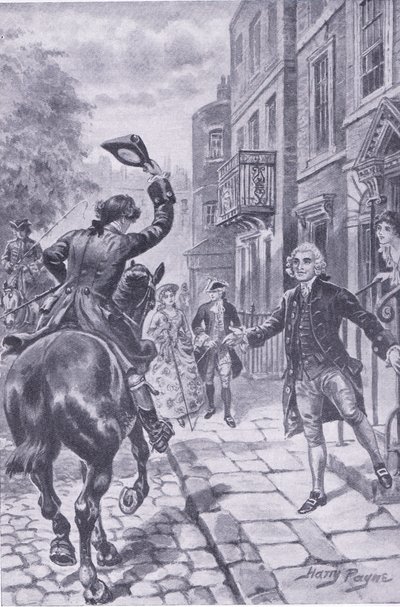 Långturen avslutas i London, illustration från My Magazine av Harry Payne