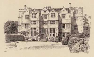 Chastleton House, Oxfordshire (färg litho) av Harry Percy Clifford