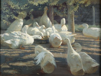 Solljus och skugga (olja på duk) av Harry Percy Clifford