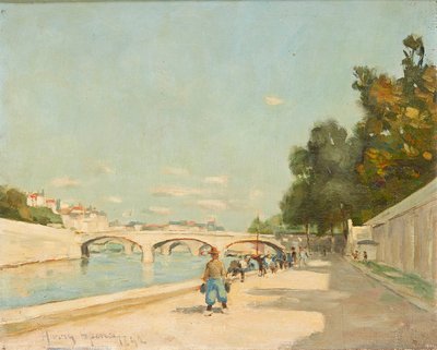 Broar på Seine (olja på duk) av Harry Spence
