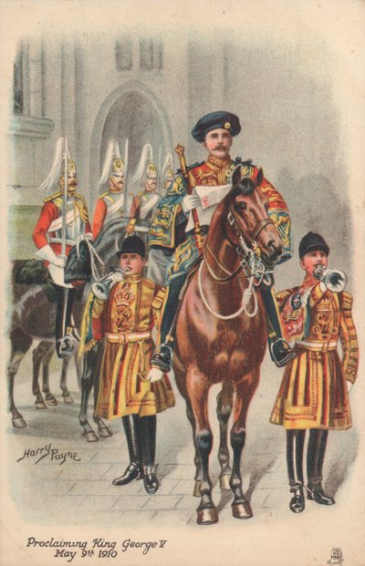 Kung George V utropas av Harry and Arthur Charles Payne