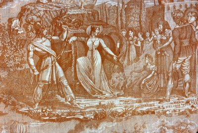 Le Solitaire au Pont du Torrent (Eremiten vid bron över torrenten) (Möbeltyg) av Hartmann et Fils