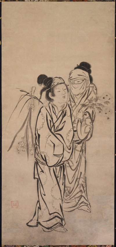 Ett par, sent 1500-tal. av Hasegawa Soen