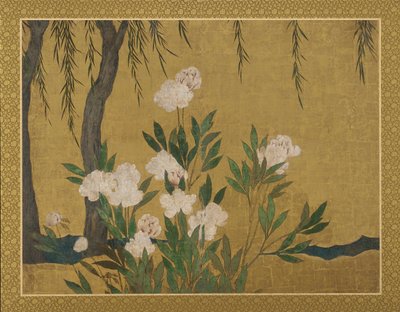 Pioner och pilar, Momoyama- eller Edo-perioden, tidigt 1600-tal. av Hasegawa Tonin