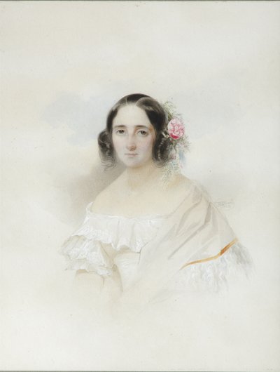 Porträtt av Anna Alexeevna Olenina 1808-1888, 1839 av Hau