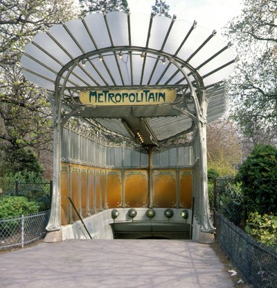 Porte Dauphine, tunnelbanestation, Guimard-arkitektur. av Hector Guimard