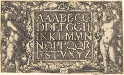 Alfabetet, c. 15251555. av Heinrich Aldegrever