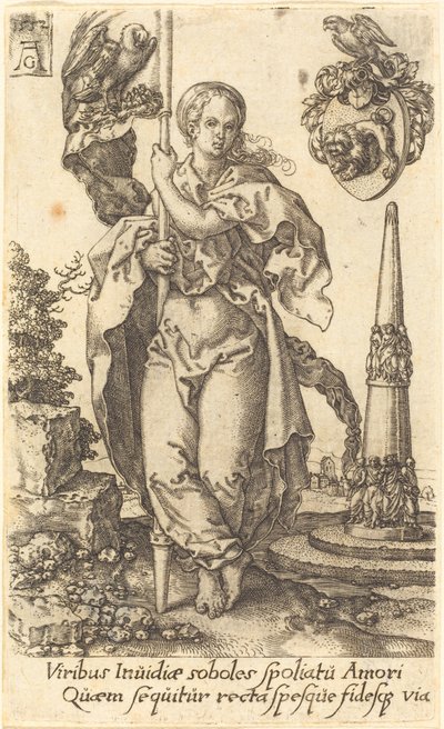 Välgörenhet, 1552. av Heinrich Aldegrever