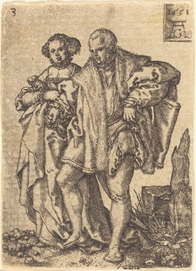 Dansande par, 1551. av Heinrich Aldegrever