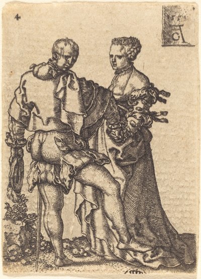 Dansande par, 1551. av Heinrich Aldegrever