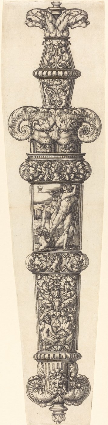 Design för en dolkslida med Kain och Abel, 1539. av Heinrich Aldegrever