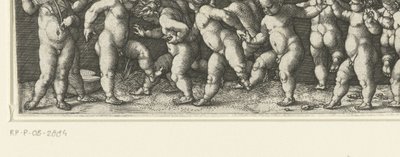 Frisiska med dansande barn av Heinrich Aldegrever