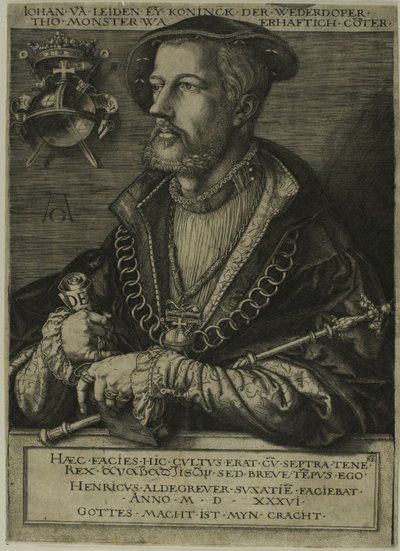 John van Leyden av Heinrich Aldegrever