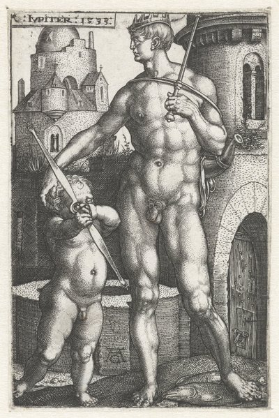 Jupiter (titel på objekt) De sju planeterna (serietitel) av Heinrich Aldegrever