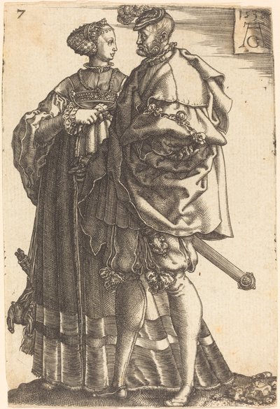 Stora bröllopsdansare, 1538. av Heinrich Aldegrever