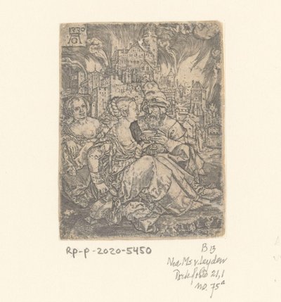 Lot och hans döttrar av Heinrich Aldegrever