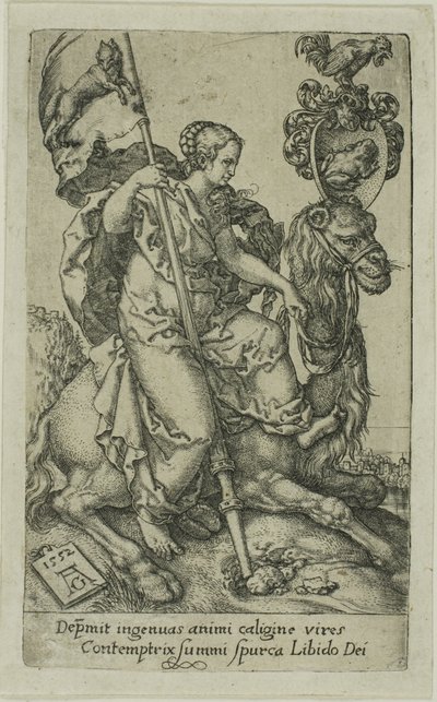 Lust, från lasterna av Heinrich Aldegrever