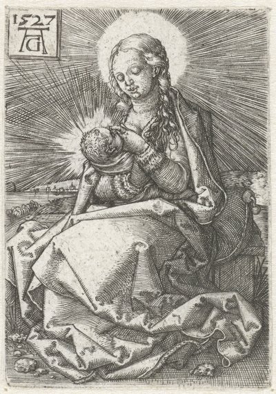 Madonna med barn vid bröstet av Heinrich Aldegrever