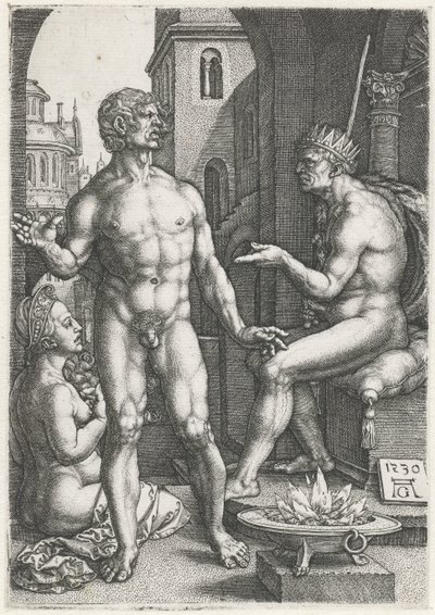 Mucius Scaevola av Heinrich Aldegrever