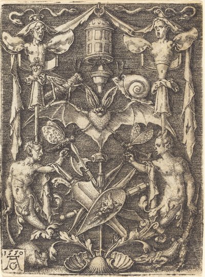 Prydnad med vapentrofé, 1550. av Heinrich Aldegrever