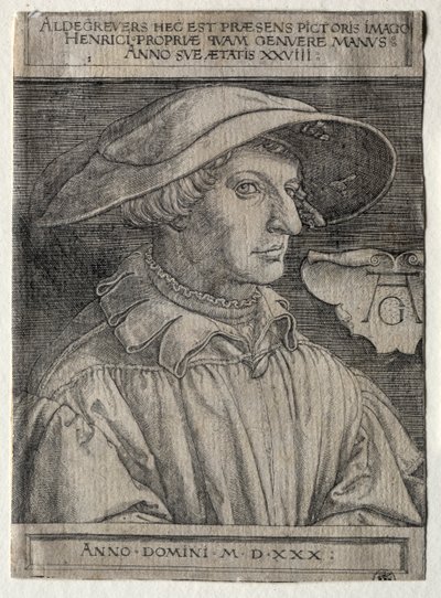 Självporträtt av Heinrich Aldegrever