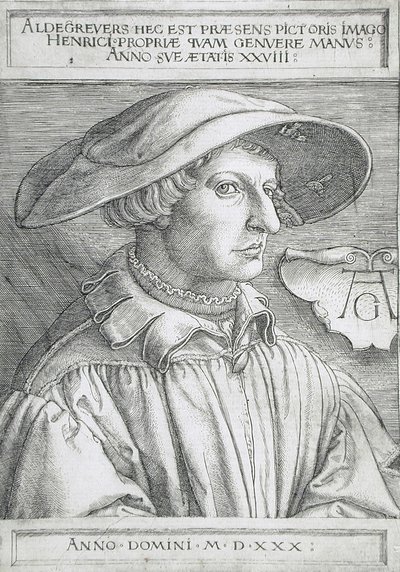 Självporträtt av Heinrich Aldegrever