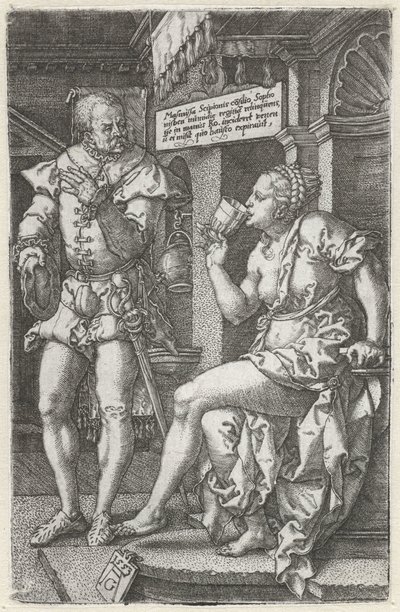 Sophonisba dricker gift av Heinrich Aldegrever